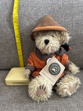 Boyds Bears Brown and Orange Plush Bear with Hat